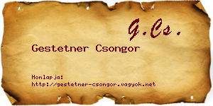 Gestetner Csongor névjegykártya